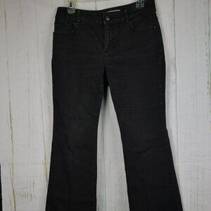 Chico's Platinum Jeans Black Wide Leg Size 00 Short